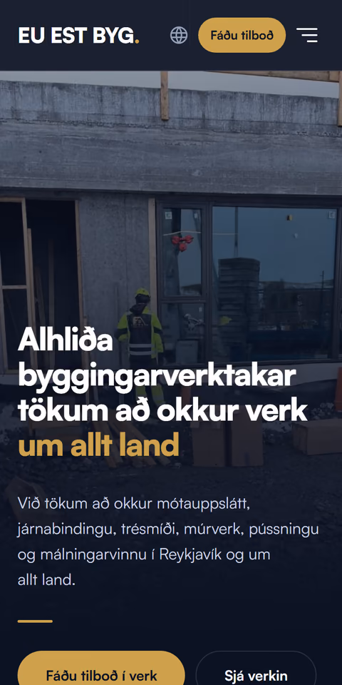 EU.EST.BYG ehf.: vefurinn í síma